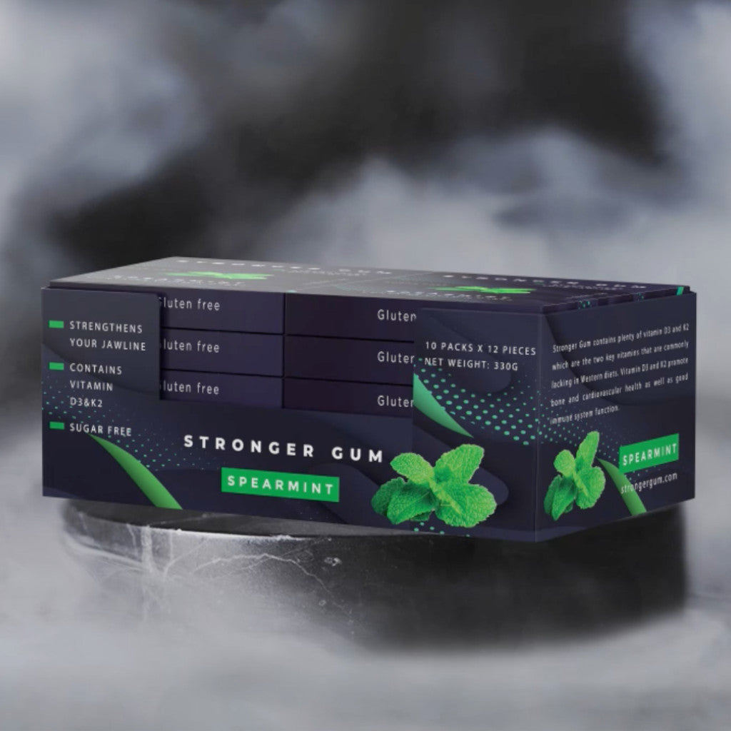 Stronger Gum for developing a strong Jawline. The most effective jaw exerciser for developing aesthetic facial features.