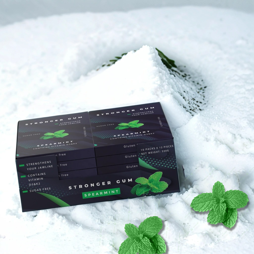 Stronger Gum for developing a strong Jawline. The most effective jaw exerciser for developing aesthetic facial features.