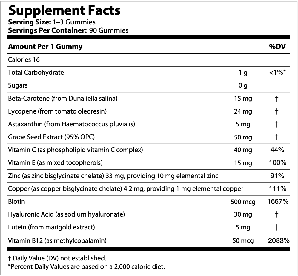 Full Nutrition System: Skin Glow - Multivitamin + Minerals, 90 Gummies